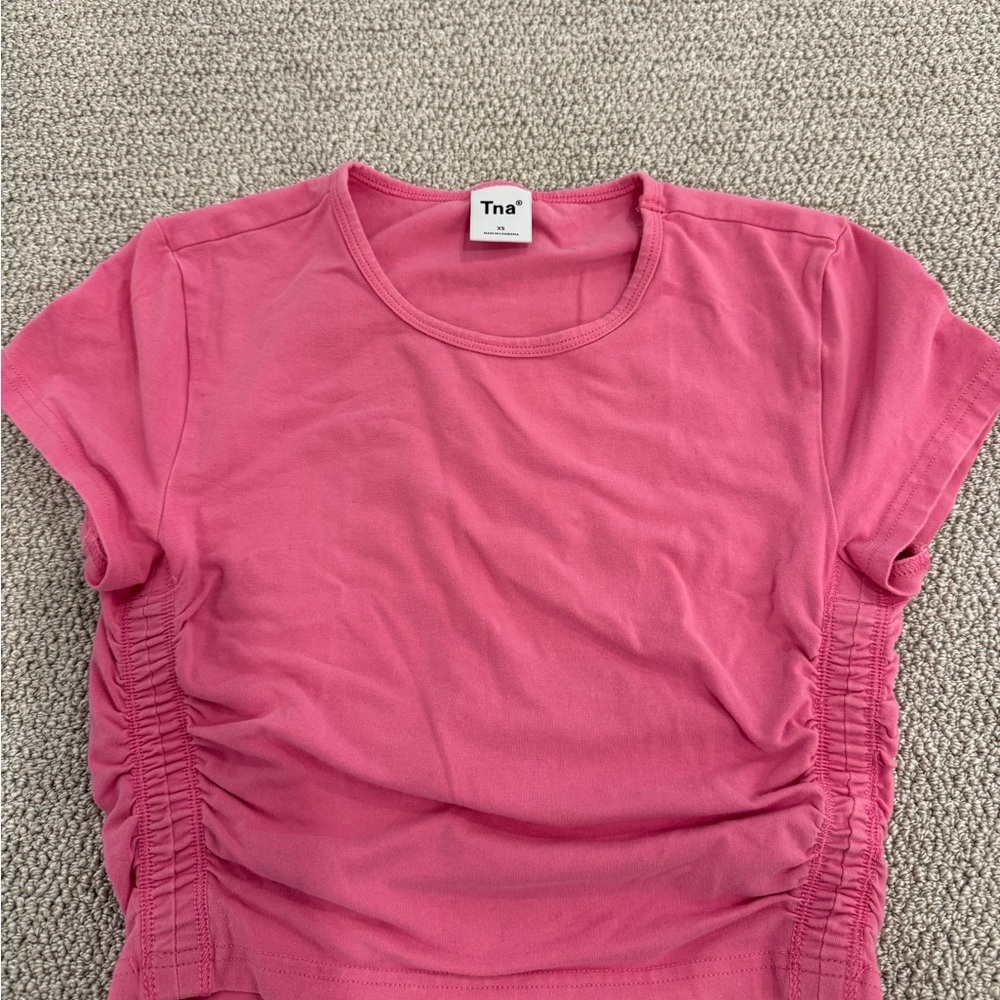 Tna Pink Ruched Women's Top